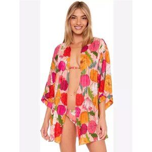 Trina Turk Cover Up Woman's Size S/M Floral Sunny Bloom Multicolor Swimwear